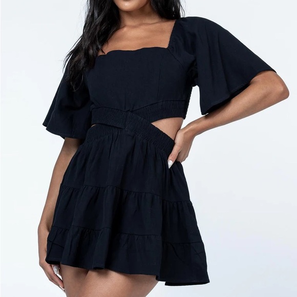 Black Mini Dress - Picture 3 of 4